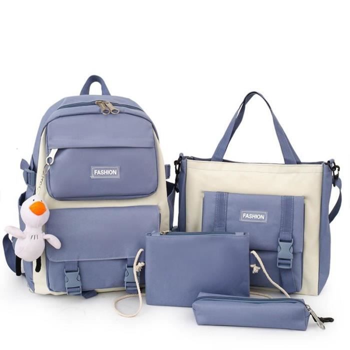Blue Sac dos d cole pour enfants 4 pi ces joli sac dos d