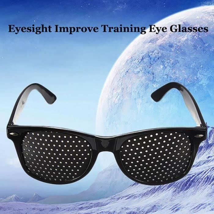 Lunettes à Trous Sténopé Grille Vue Améliorer Vision Exercice  guérison des yeux