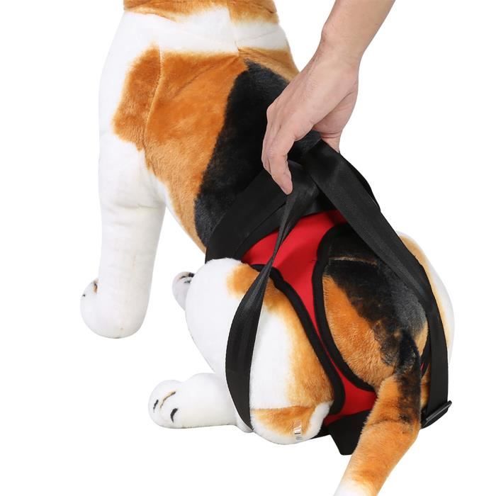 Comparer les prix de ESTINK harnais de traction pour chien Harnais de soutien de jambe de chien arrière Aide à la marche Gilet de traction de levag GU345