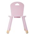 Chaise douceur rose pour enfant en bois Autres Rose-1