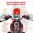 COSTWAY Moto Électrique 6V pour Enfants Scooter avec 3 Roues Effet Sonore et Lumineux, 3Km/h Max, 3 Ans + Style de Chopper Rouge-1