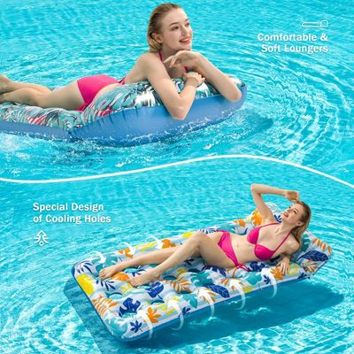 Matelas Gonflable Piscine 2 Pièces, Hamac Pour Piscine 4 En 1 Flottant De Inclinable Flotteur Hamac Bouees Et Matelas Gonflables Hamac Deau Jouets De Piscine Pour Plage Partie Vacance 89450415