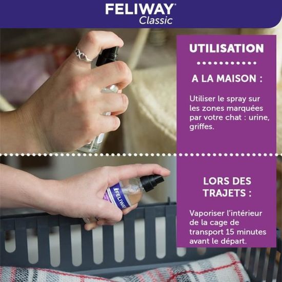 Feliway Classic Recharge pour diffuseur de phéromone facial - Stress Feliway Classic Recharge pour diffuseur de phéromone facial - Stress