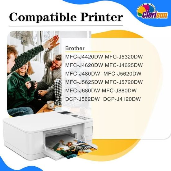 Cartouche d'encre compatible cyan pour imprimante BROTHER MFC J4620DW
