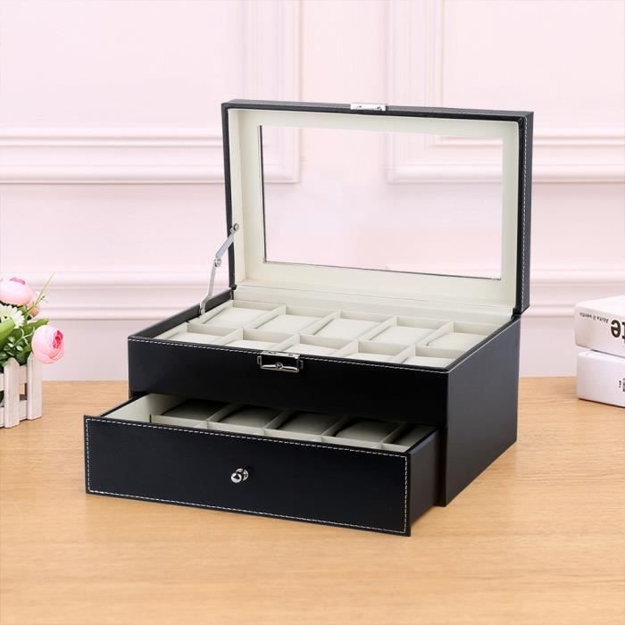 Boîte à Montres Voyage RoYiio En Cuir - Étui 1 Montre Avec Protection Coussin