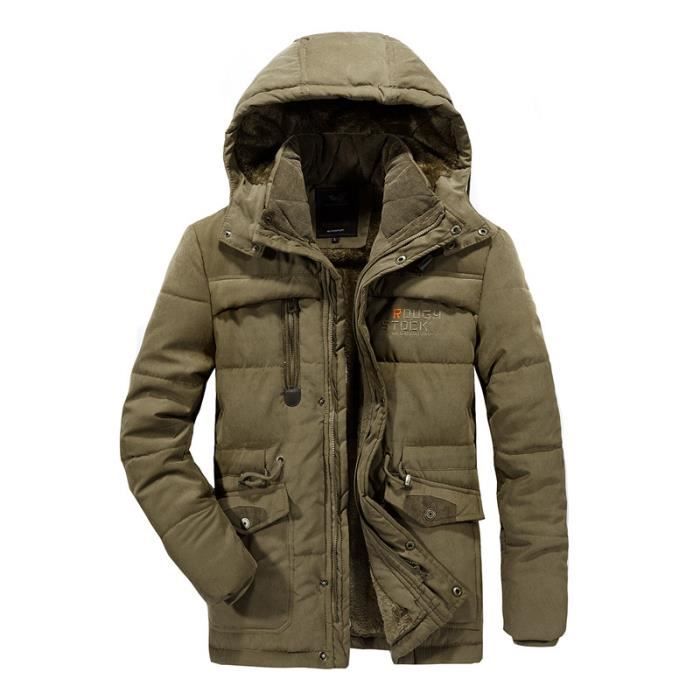 Grand Taille de Hiver Blouson Chaud Homme Cargo Exterieur Capuche Homme Hiver Bleu Bleu Cdiscount Pret a Porter