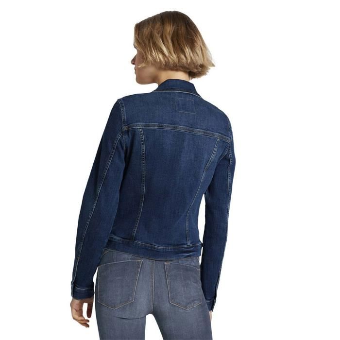 Blazer En Denim Tom Tailor Pour Femme - Manches Longues, Col Montant Capuchon, Zip Avant
