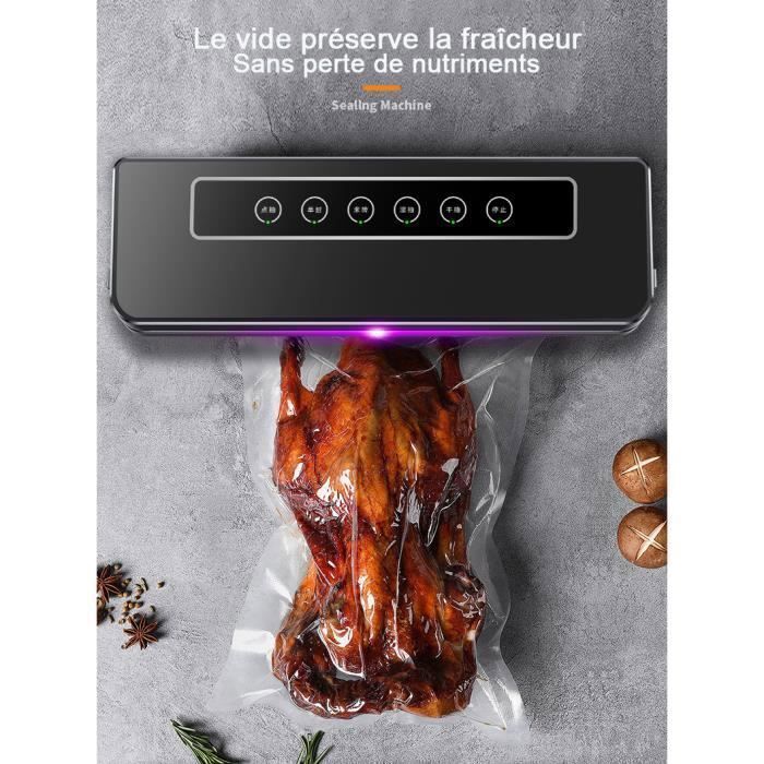 KotiCidsin Machine Sous Vide, Machine Sous Vide Alimentaire, Utilisé pour iandes, Légumes, Fruits la Conservation, Inclus Couteau de Coupe et 10 Sac à Vide Alimentaire