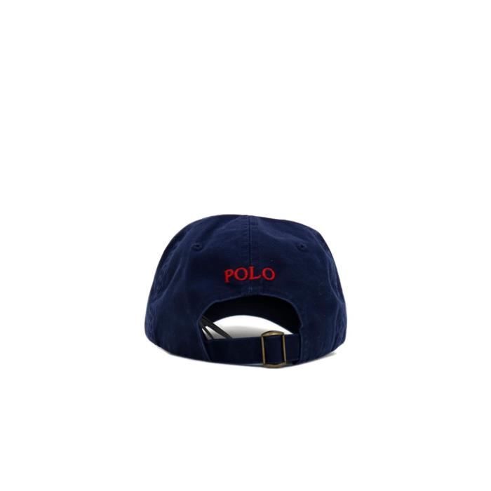 Casquette ralph lauren bleu marine logo rouge sale