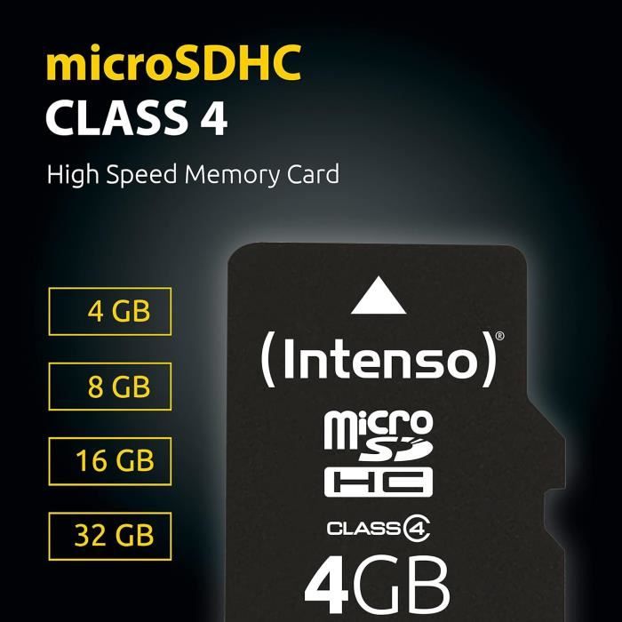 Carte Mémoire SDHC Intenso 16 Go Classe 4 - Pour Appareil Photo, Caméra, GPS - 2