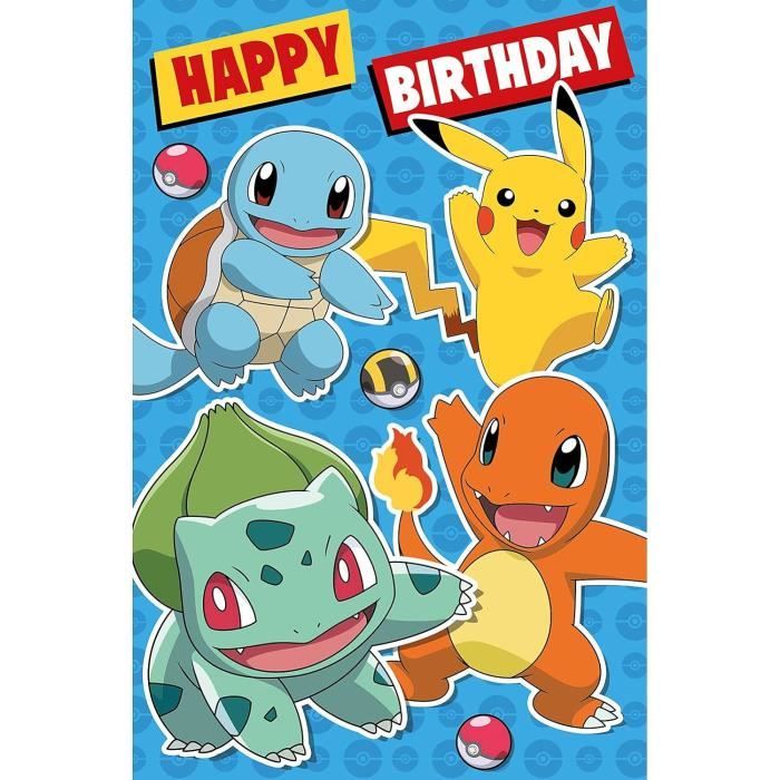 Carte d'anniversaire Pokémon - Carte de Joyeux[S379] - Cdiscount