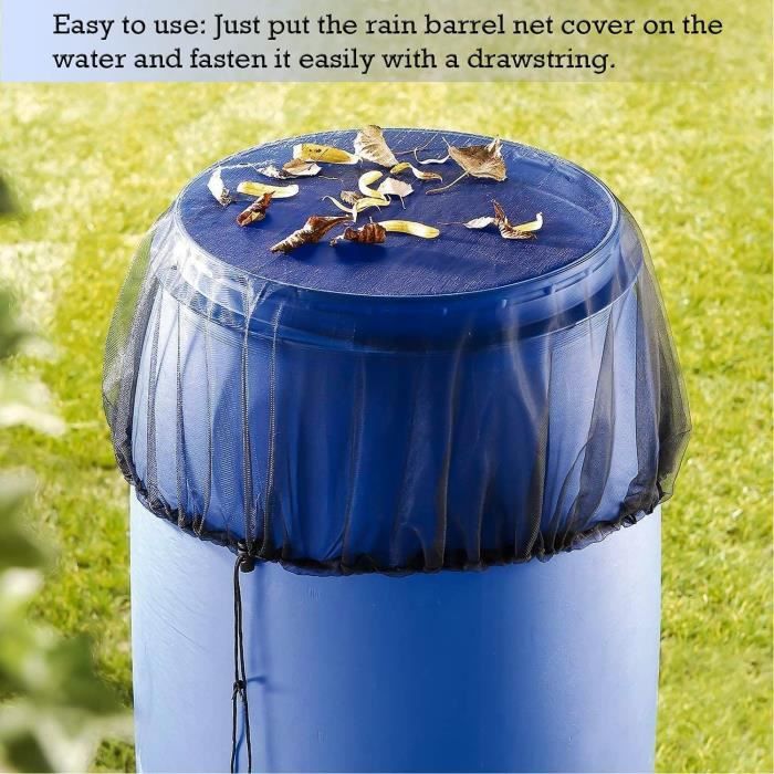 Filet De Protection Pour Citerne D'eau De Pluie Diamètre 100 Cm - Anti-feuilles Et Moustiques, Polyester - 7