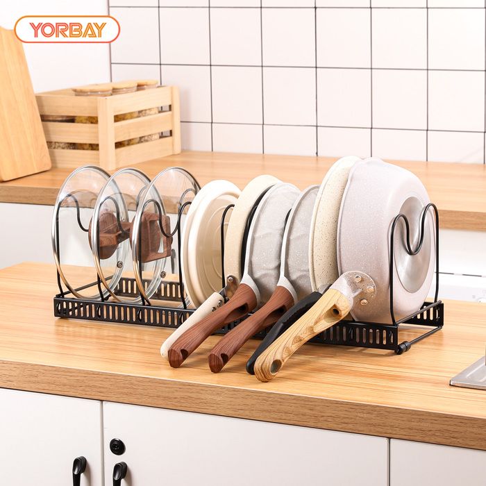 Boîte De Rangement Blanche Pour Couvercles De Casseroles, Rétractable