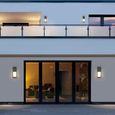 Applique Murale Exterieur/Interieur, 12W Noir Applique Murale LED Blanc Chaud 3000K Pour Garage Terrasse Jardin, IP65 Imperméable-2