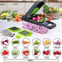 Mandoline Cuisine 16 En 1 - Coupe Légumes Multifonction Avec 7 Lames Interchangeables - 9