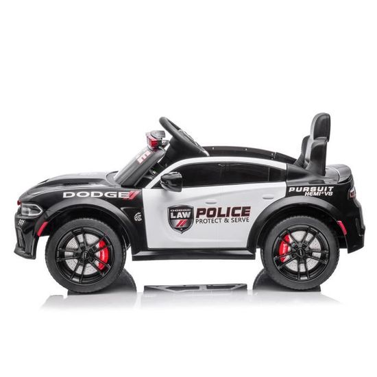 Playkin COP Car - Voiture de Police de Batterie 12 V Enfants 3-8 Ans avec  lumières, Sons, Manette Jouets Enfants Voitures de Batterie Noir