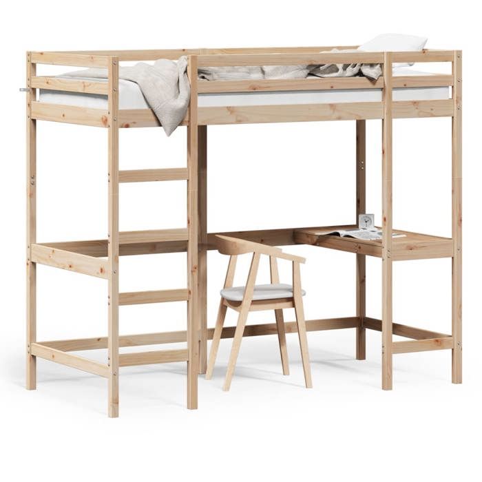 2 Places Lit superposé d'enfant - Intemporel - 90x190 cm bois massif de ...