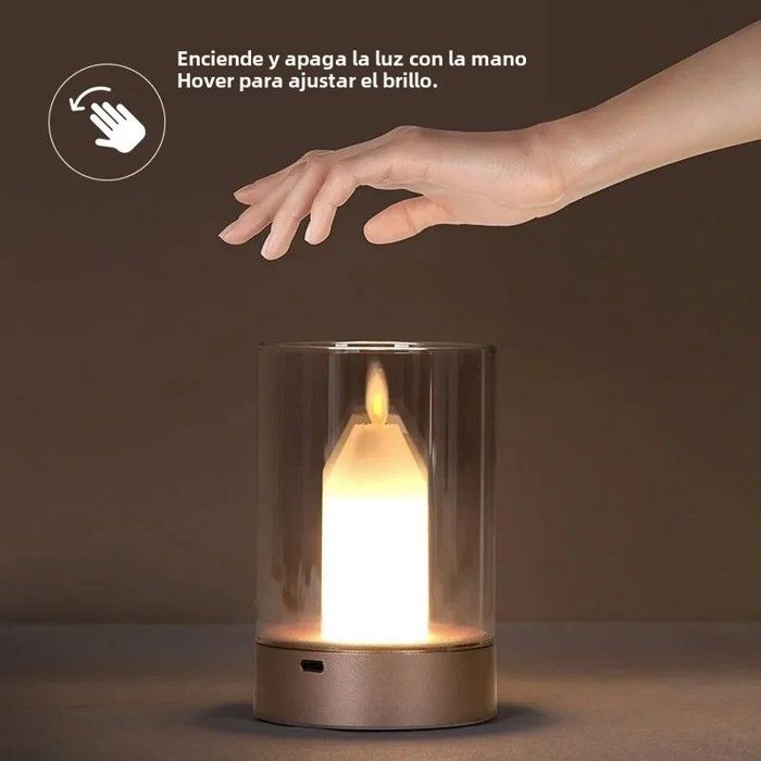 Bougie LED Rechargeable Avec Détecteur De Mouvement, Veilleuse, Petite Lampe Sans Flamme Pour Décoration Intérieure - Maison