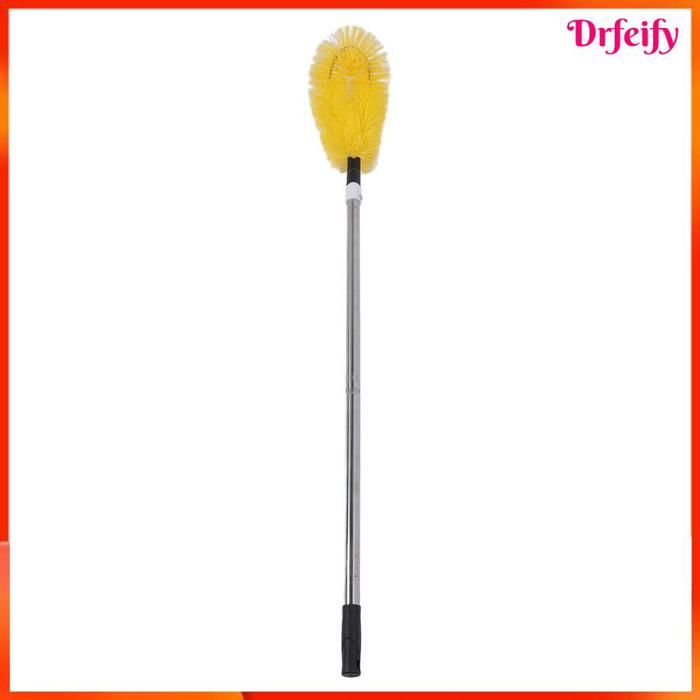 Outil de nettoyage de gouttière – Brosse de protection de gouttière avec poteau télescopique | Outil multifonctionnel de nettoyage de canalisations de toit ouvrant, outils de nettoyage de gouttières à