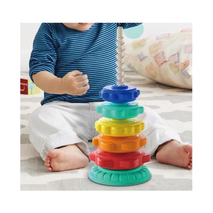 Spin Stacking Toy, Rainbow Spin Stack Tower, Educational Spin Stacking ...