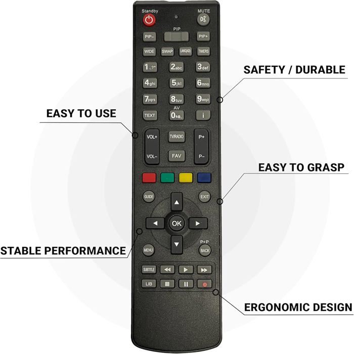 LEYF Télécommande d'Origine pour Philips tntsat fransat dsr 3031T 3031F LEYF Télécommande d'Origine pour Philips tntsat fransat dsr 3031T 3031F