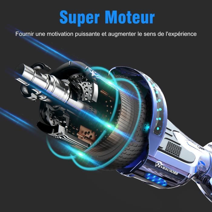 COOL&FUN Hoverboard 6.5 avec Bluetooth + Hoverkart Ajustable Blanc COOL&FUN Hoverboard 6.5 avec Bluetooth + Hoverkart Ajustable Blanc