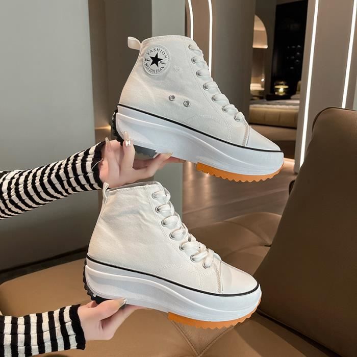 Basket blanche semelle epaisse discount