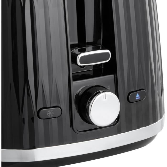 Grille-Pain Russell Hobbs Inspire Noir 2 Fentes Extra Large - 6 Niveaux Brunissage