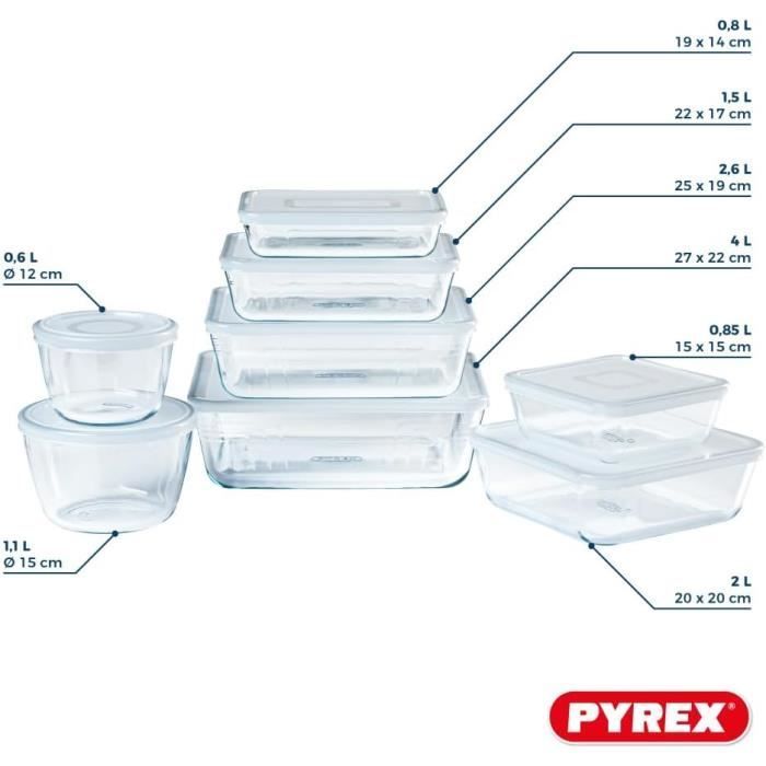 Cook & Freez Lot de 8 Boites de Tailles et Formes Différentes