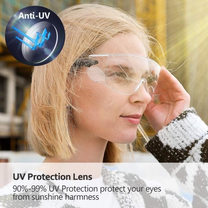 Lot De 2 Lunettes De Sécurité Antibuée Avec Protections Latérales