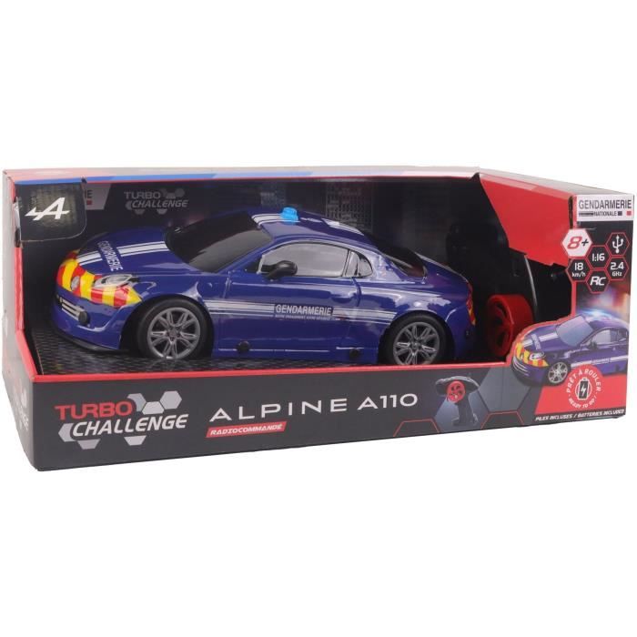 Voiture Télécommandée Turbo Challenge – Alpine A110 Gendarmerie 1/24 – Dès 6 Ans