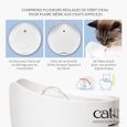 CAT IT Fontaine à eau automatique pour chat - 2,5 L - Blanc-3