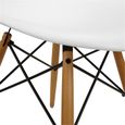 JKK Lot de 8 chaises Scandinave design La mode Salle à Manger Chaises de Blanc Chaise - 45cm * 30cm * 82cm-Cuisine,Salon,Bureau-3