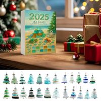 Calendrier De L'Avent 2D En Verre De Mer - Décoration Noël 24 Jours Avec Surprises Miniatures - 7