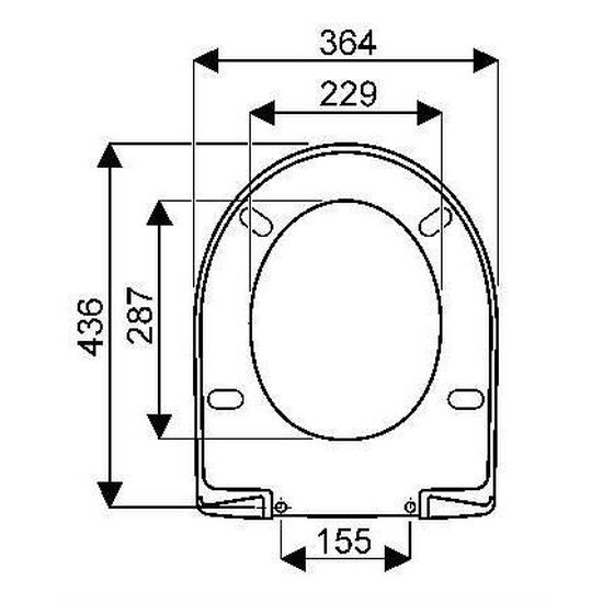 Abattant de wc ALLIA Prima cour, Prima 1 - ALLAB16227100000