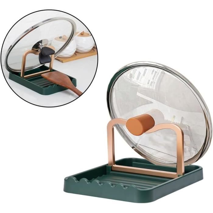 Support Pour Couvercle De Casserole GRÄWE En Acier Inoxydable Avec Repose-Cuillère - Compatible 16 à 32 Cm - Lave-Vaisselle