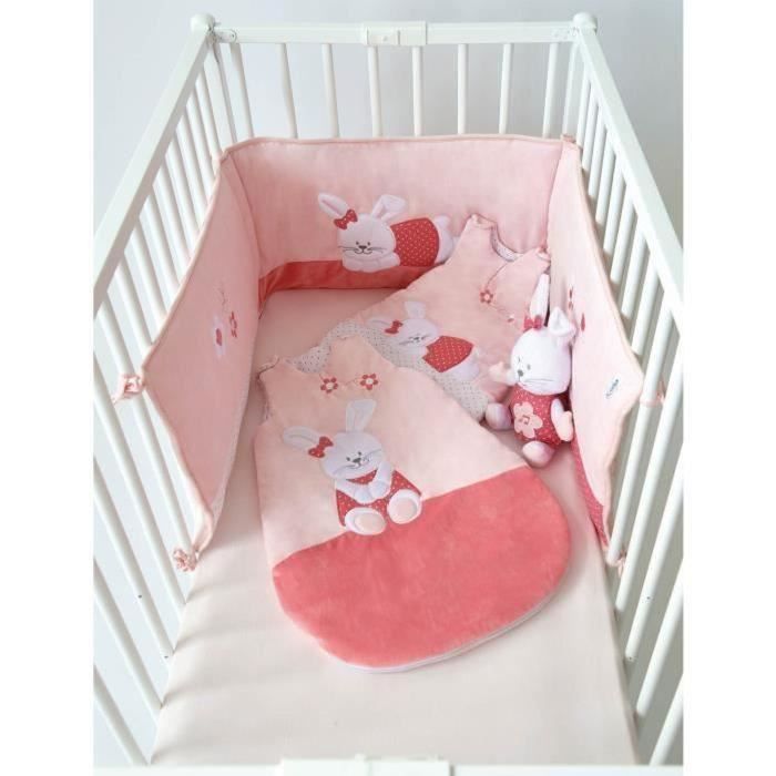 TINEO Ensemble tour de lit gigoteuse Lapin Rose 6m 3ans Cdiscount Puericulture Eveil bebe