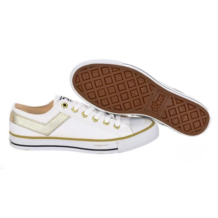 Basket PONY Tireur d homme Blanc Tissu respirant et confortable