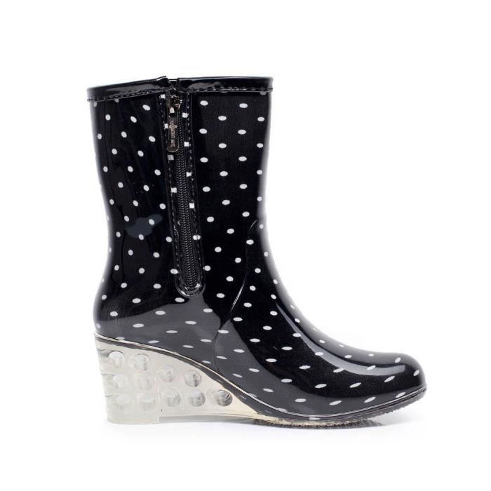 Bottes de pluie femme talons compensés outlet