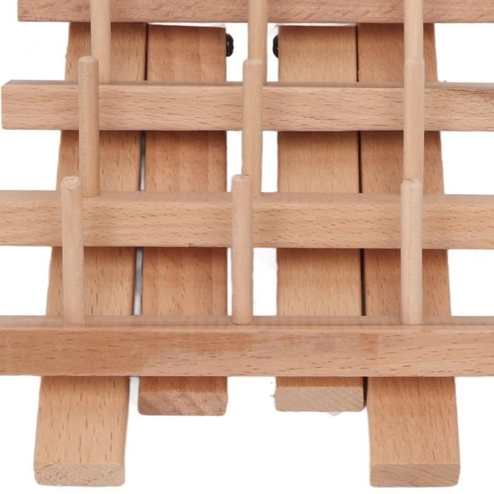 Porte-bobine Pliable En Bois De Hêtre Pour Fils De Couture - Support 4 Cônes, Design Pratique