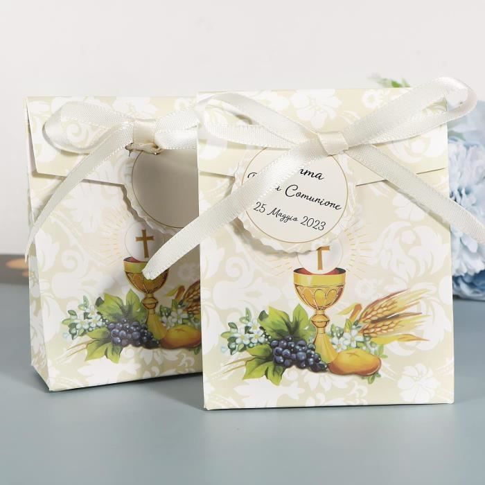Sachets à Dragées En Jute Avec Coccinelle - Lot De 6 Pour Mariage, Communion, Confirmation