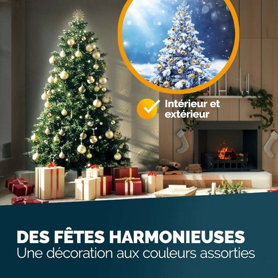 Lot De 24 Boules De Noël En Plastique Incassable – Diamètre 6 Cm | Multicolore Vintage | Pour Sapin, Fenêtre, Décoration Intérieure/Extérieure