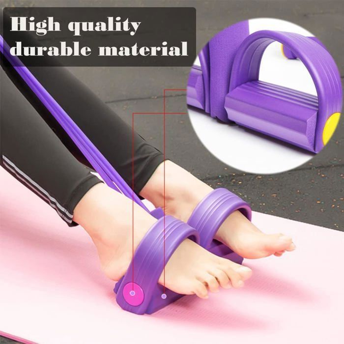 Covvy Tendeur Abdominal Avec Pédales – Appareil De Fitness Élastique 5 En 1 Pour Ventre, Jambes & Bras (Noir)
