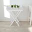 Table D Appoint Blanche Avec Plateau Pour Pots De Fleurs Design