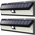 Lampe Solaire Extérieur WoWa® 2 Pack - 54 LED - Etanche - Détecteur de Mouvement - Eclairage Sans Fil-0