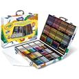 Mallette de l'Artiste 140 pieces : Crayons cire, Crayons couleurs, Feutres lavables, Feuilles - Coffret Coloriage - Dessin,-0