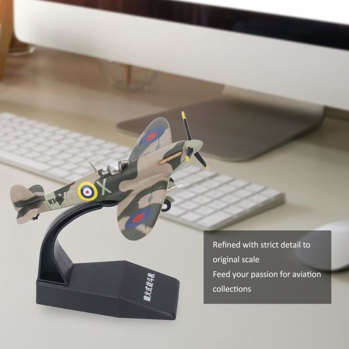 3 Modèles D'avion De Chasse Rétro En Métal - Décor Vintage Pour Bureau, Salon Ou Chambre - Ornement En Fer