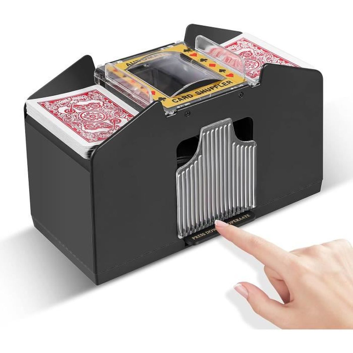 Mélangeur de Cartes Automatique 14 Ponts, Melangeur à Piles de Carte pour Poker UNO Blackjack