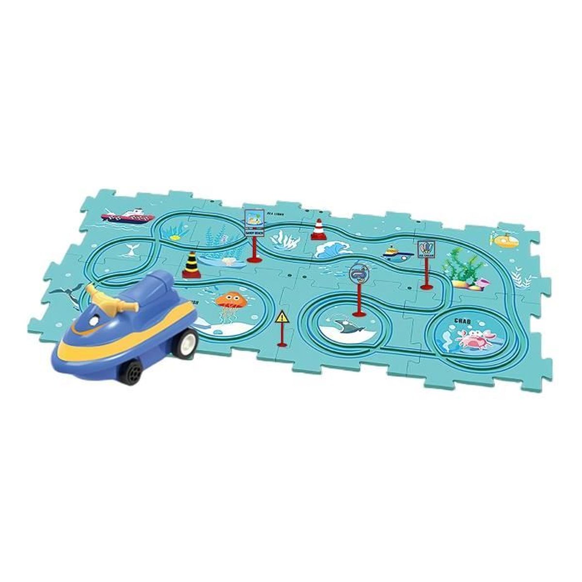 Puzzles Jouets Voiture Piste Jeu Set Puzzle Enfant Rail Électrique