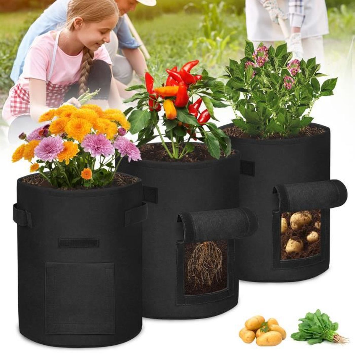 Gardman Lot De 3 Structures Pour Sac De Culture